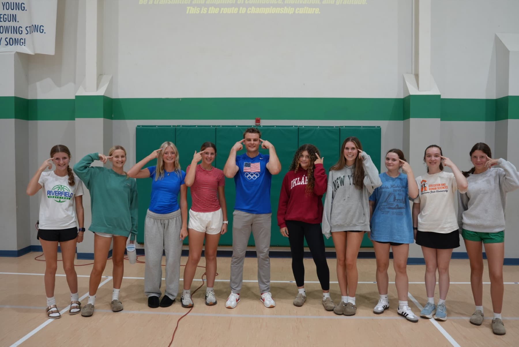 Student-athletes taking part in a Cortex Flex activity