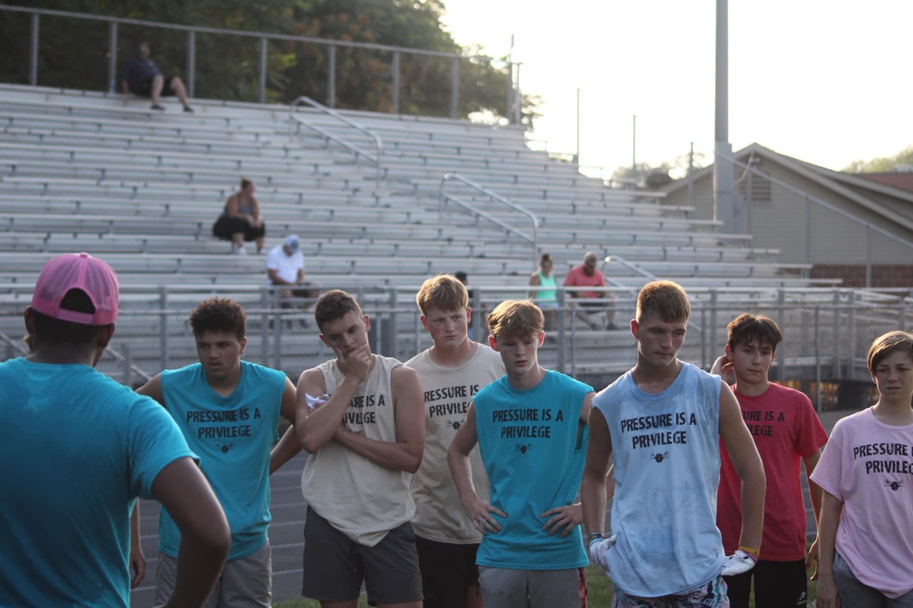 A group of athletes on the field