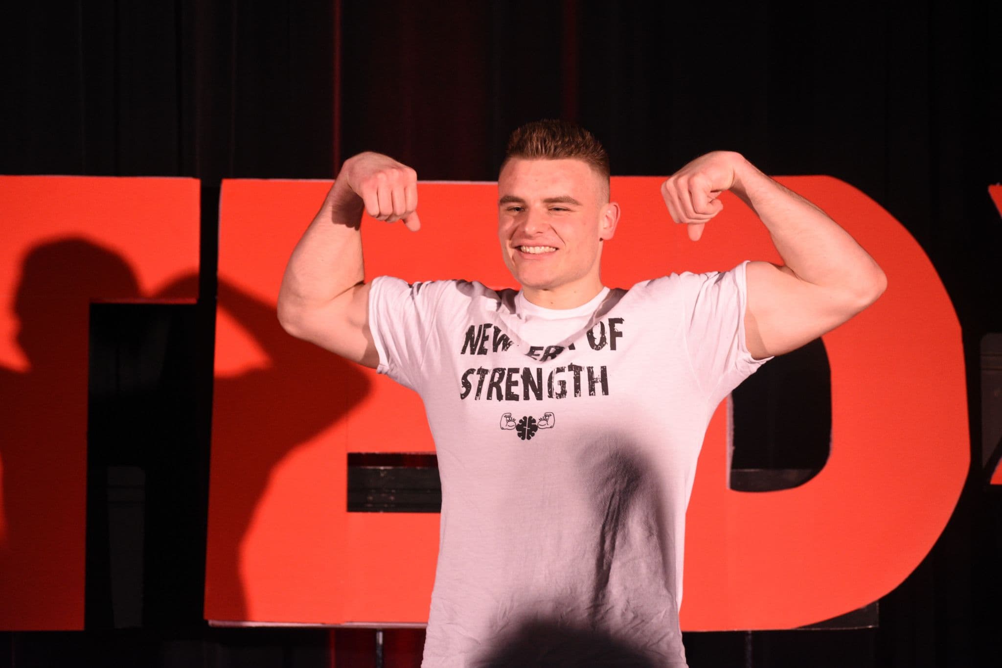 Nate Roy on the TEDx stage