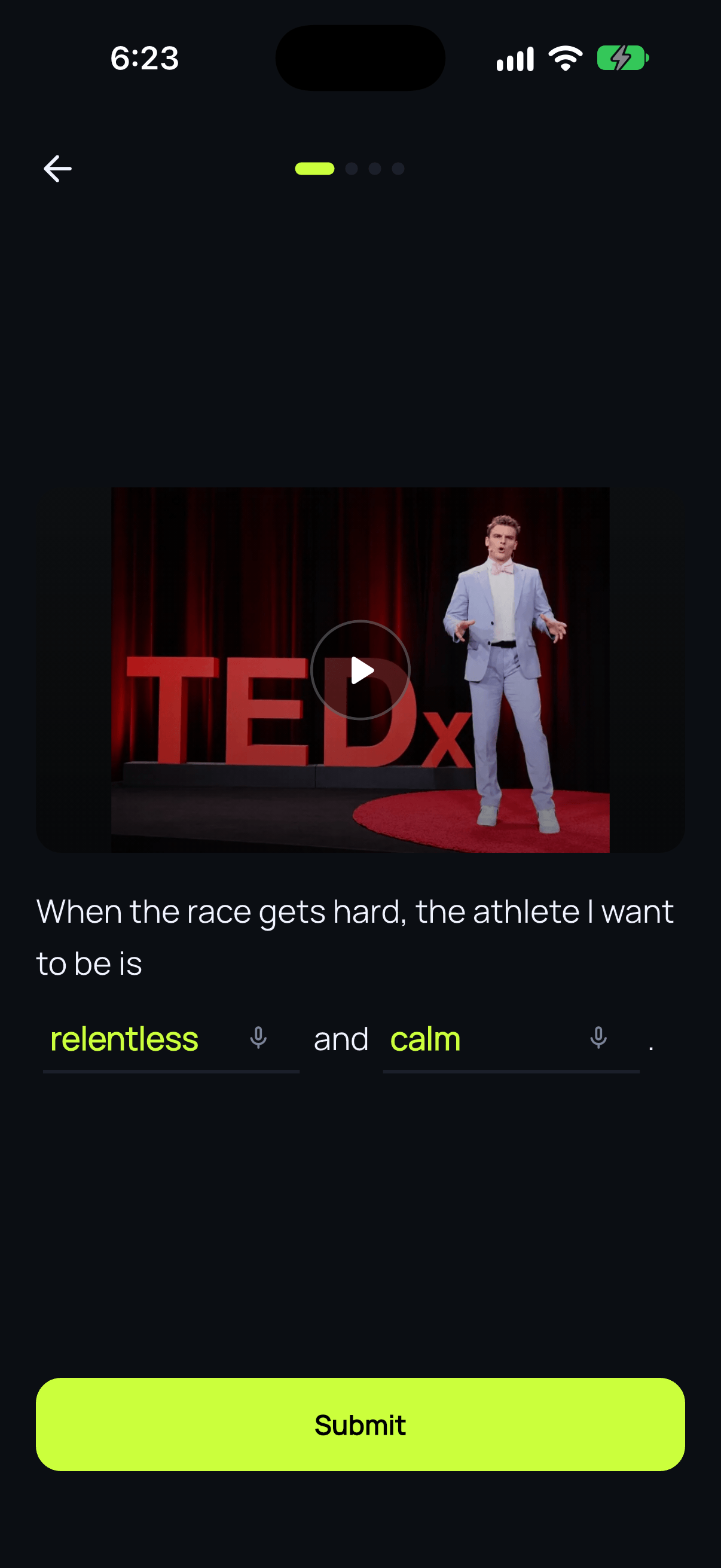 This week's Performance Identity prompt, answered, in the CortexFlex app
